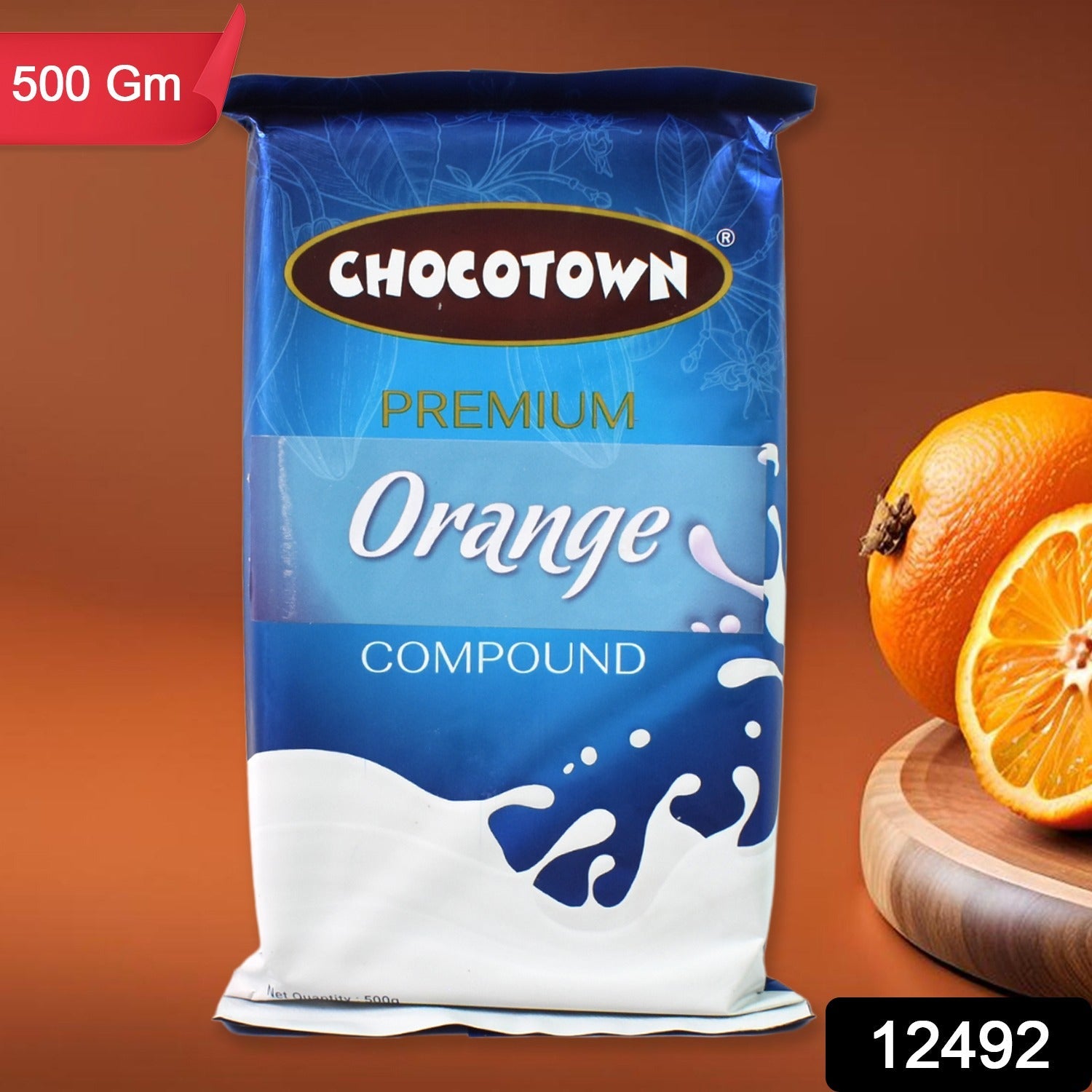 Orange Chocolate Compound – Premium Baking Slab 500gm | Chocotown Secondary image
