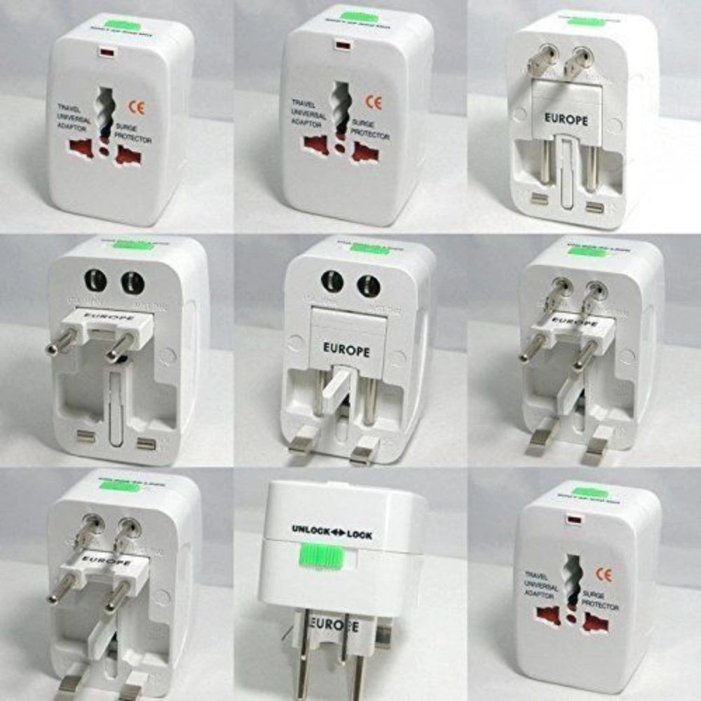 Generic Universal Travel Adapter with 125V 6A, 250V Surge_Spike Protected Electrical Plug White (White) Secondary image