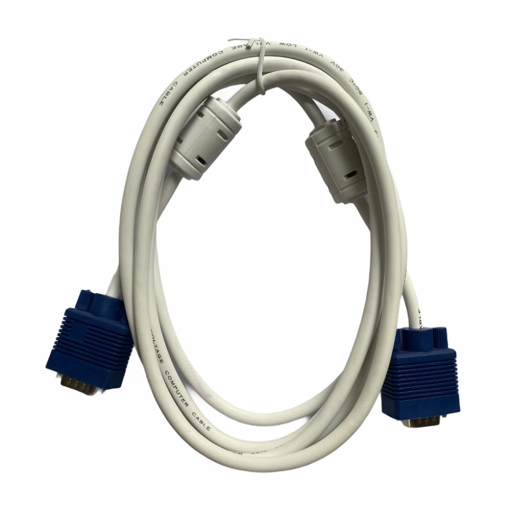 Generic VGA Cable Male to Male 3 Yards Supports PC, Monitor, TV, LCD_LED, Plasma, Projector, TFT (White) Main image
