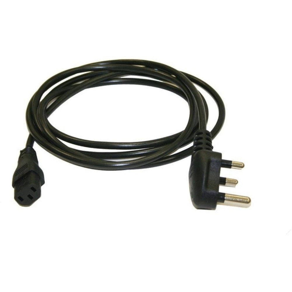 Generic Supreme Quality 1.2 Meter 3Pin Power Cord for Computer Monitor Desktop, Printer, UPS, SMPS, Scanner (Black) Main image