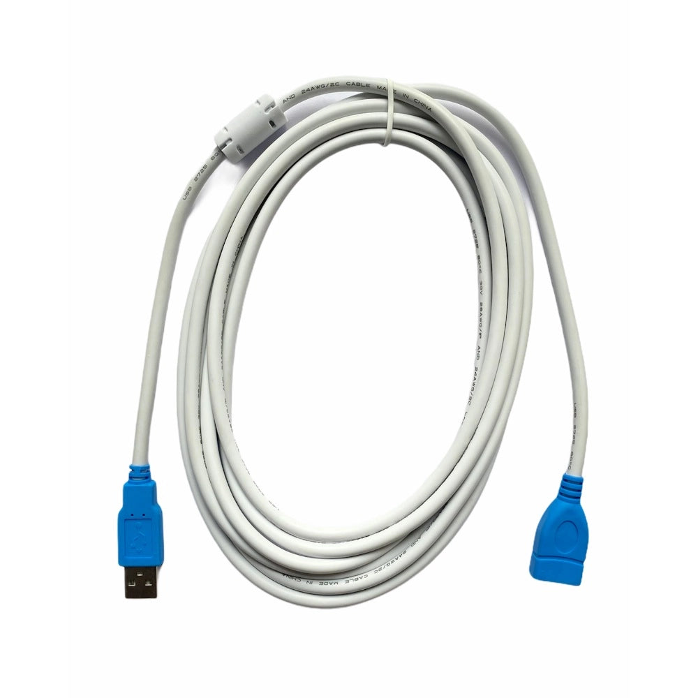 Generic USB Male to Female Extension Cable 3 Yards Supports LCD, LED, TV USB Ports Connects Printer, PC, External Hard Drive (White) Main image