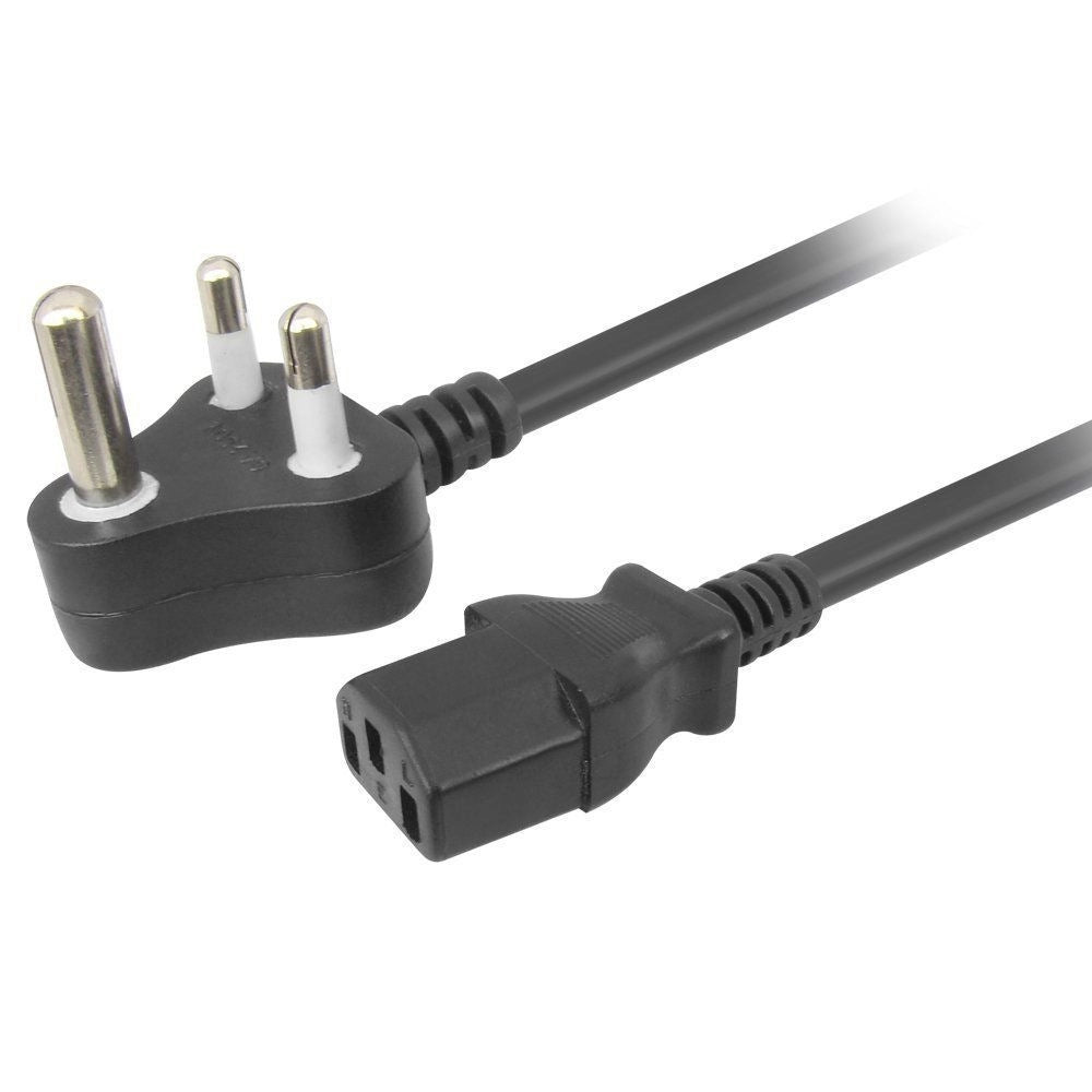 Generic Supreme Quality 1.2 Meter 3Pin Power Cord for Computer Monitor Desktop, Printer, UPS, SMPS, Scanner (Black) Secondary image