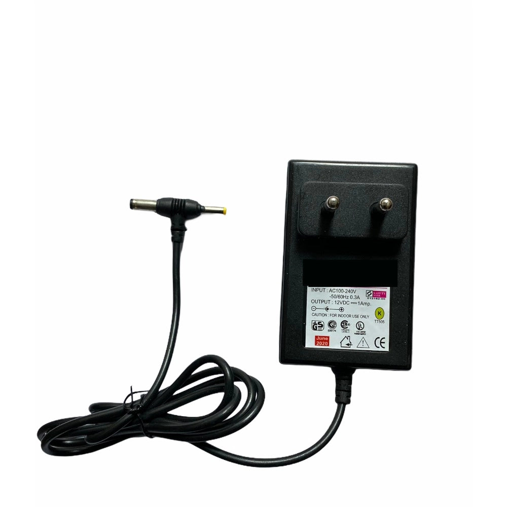 Generic 12V 1A Power Adapter, Power Supply AC Input 100 240 V and Output 12V 1A for Set Top Box_DTH Box, CCTV System, Router, Other Electronics And IT Gadgets with DC And Sony Pin (Black) Main image