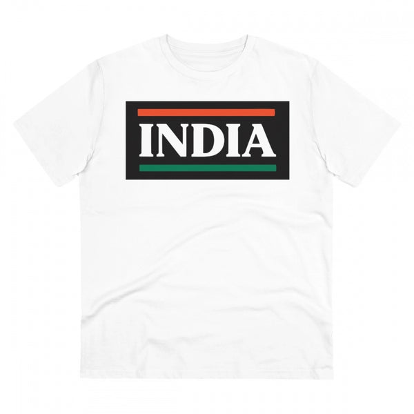 Generic Men's PC Cotton India Printed T Shirt (Color: White, Thread Count: 180GSM)