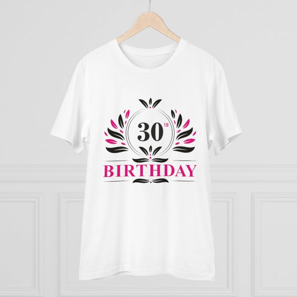 Generic Men's PC Cotton 30th Birthday Printed T Shirt (Color: White, Thread Count: 180GSM)