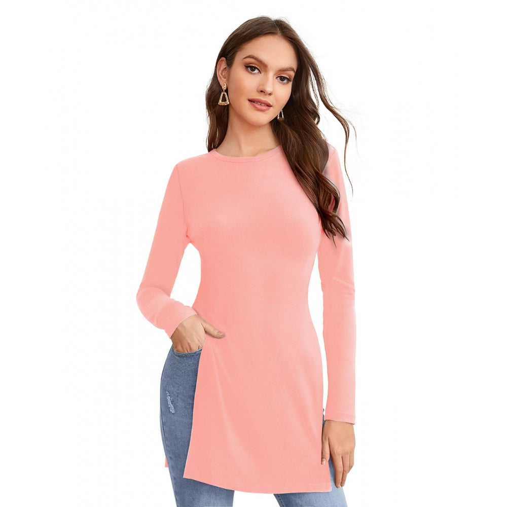 Generic Women's Western Wear Hosiery T Shirts (Peach) Main image