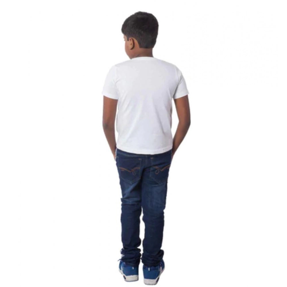 Generic Boys Cotton Off Road Adventure Half Sleeve TShirt (White) Secondary image