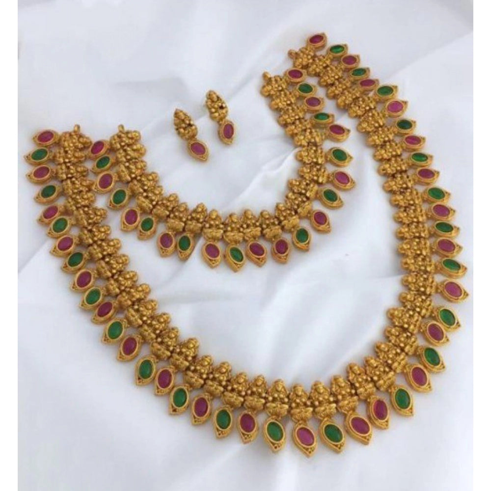 Generic Women's Jewellery Set (Red And Green, Free Size) Main image