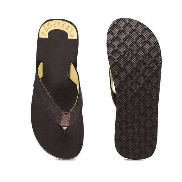Generic Unisex Rubber Comfortable Orthopedic Doctor Slipper and Flip Flops (Brown)