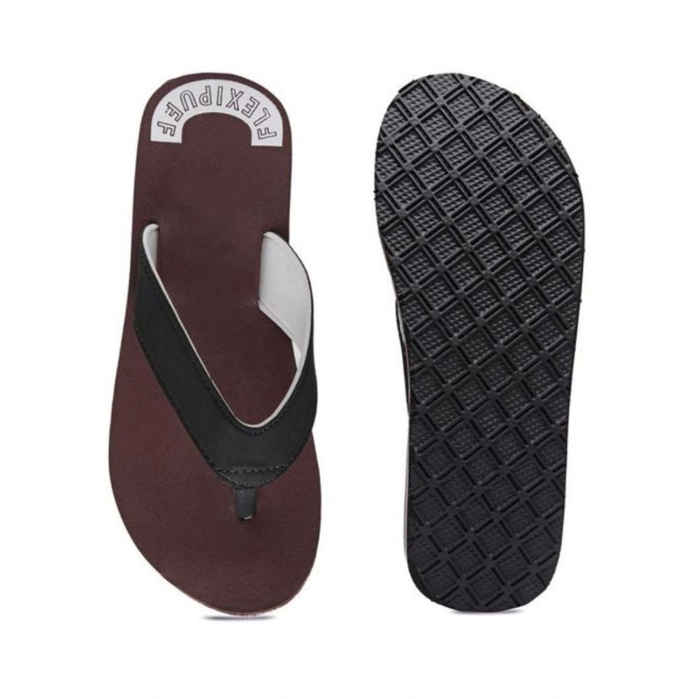Generic Unisex Rubber Men's Slippers for Ultimate Comfort (Maroon) Secondary image