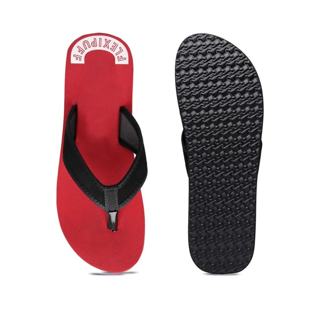 Generic Unisex Rubber Lightweight and Soft Women Slippers for a Cozy Step (Red) Secondary image