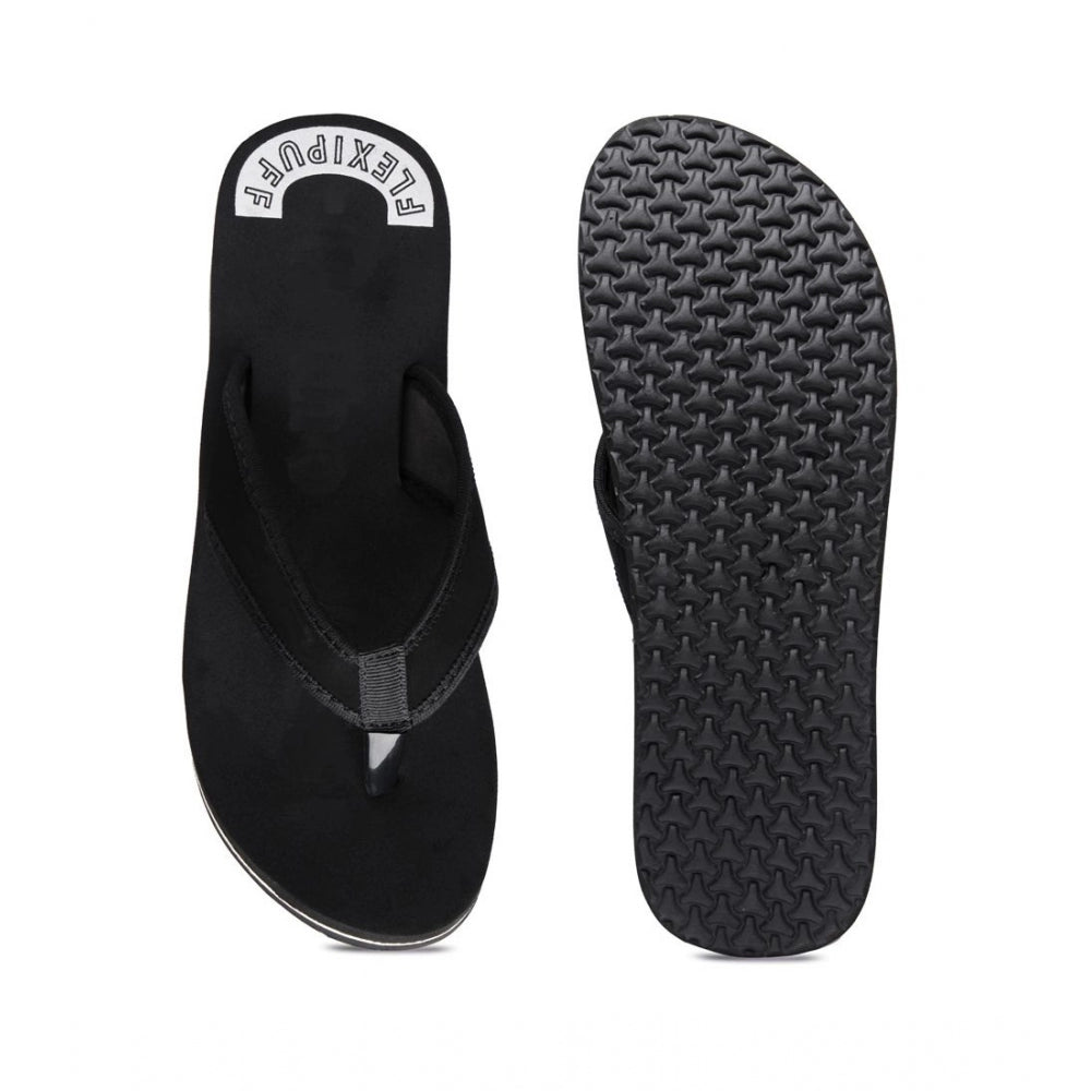 Generic Unisex Rubber Lightweight and Soft Women Slippers for a Cozy Step (Black) Secondary image