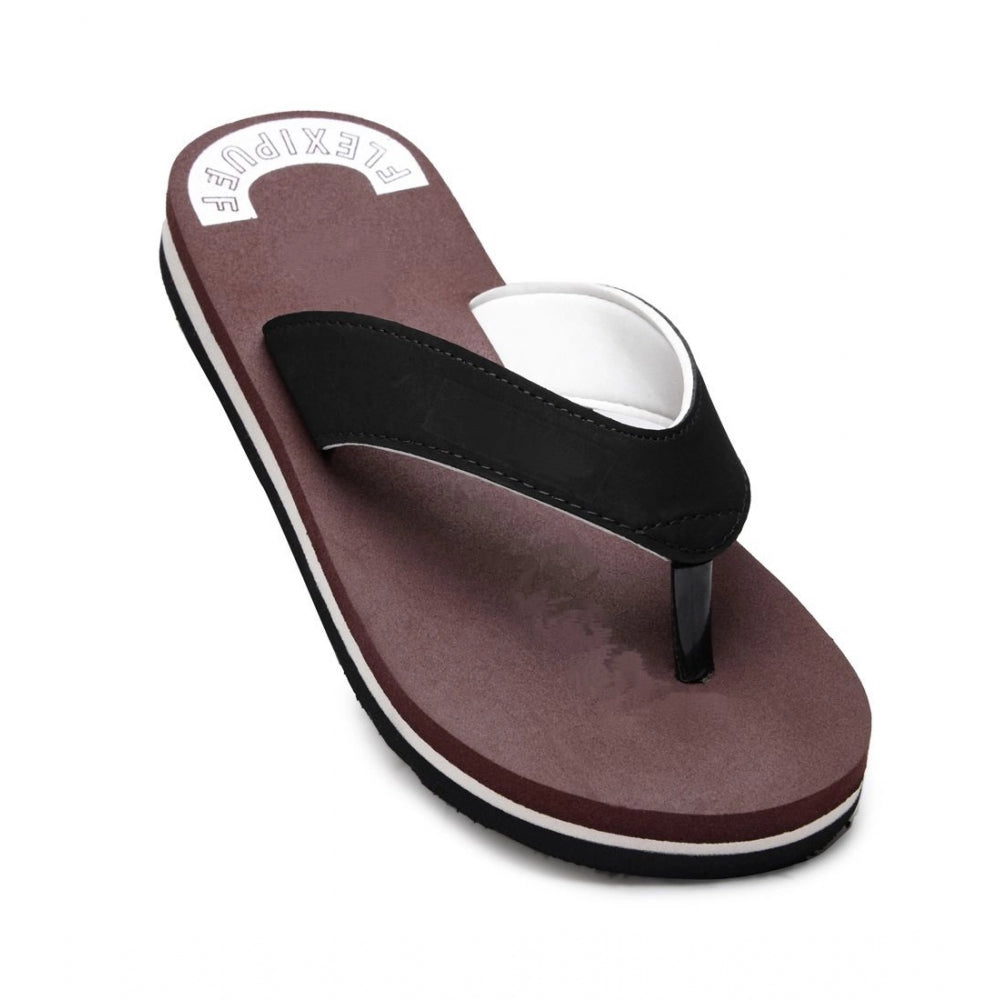 Generic Unisex Rubber Men's Slippers for Ultimate Comfort (Maroon) Main image
