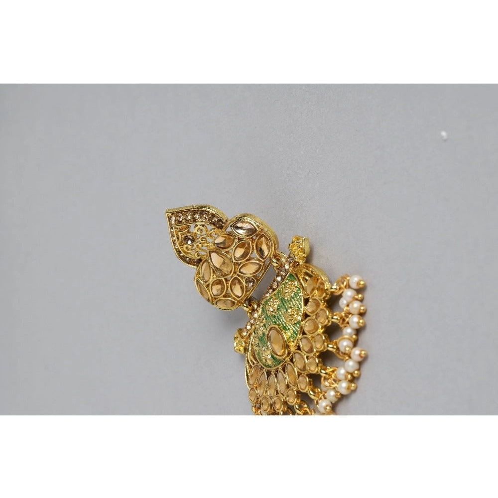 Generic Women's Rose Gold Plated Alloy Earrings (Gold) Secondary image