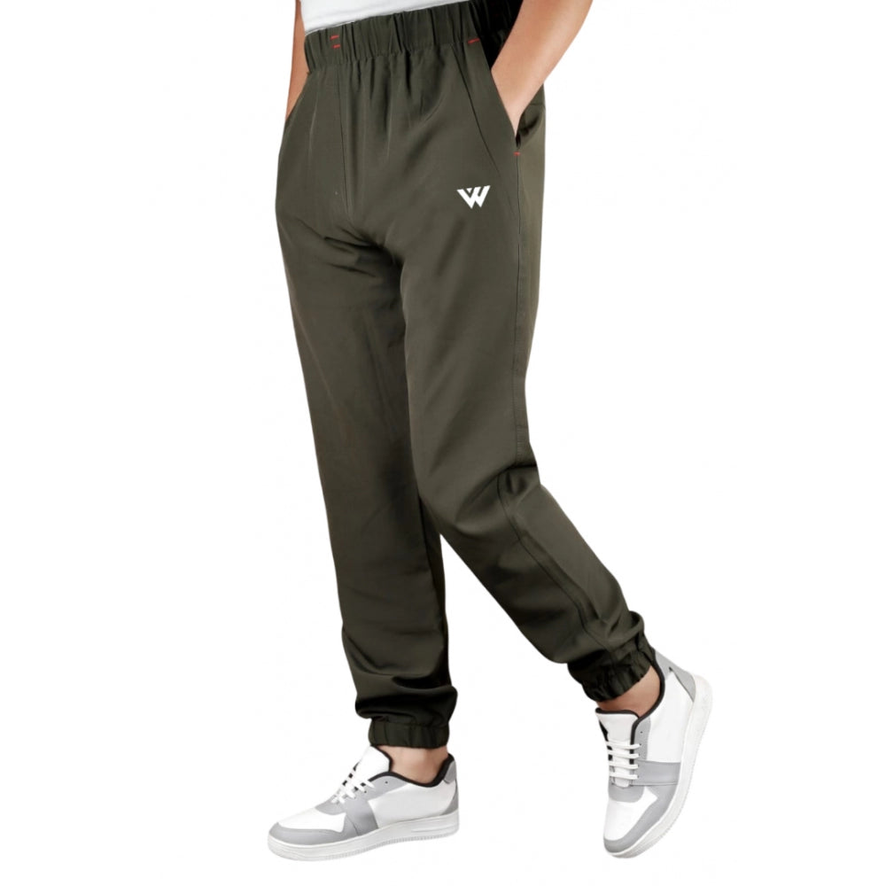 Generic Men's Polyster Solid Track Pant-Lower (Dark Green) Main image
