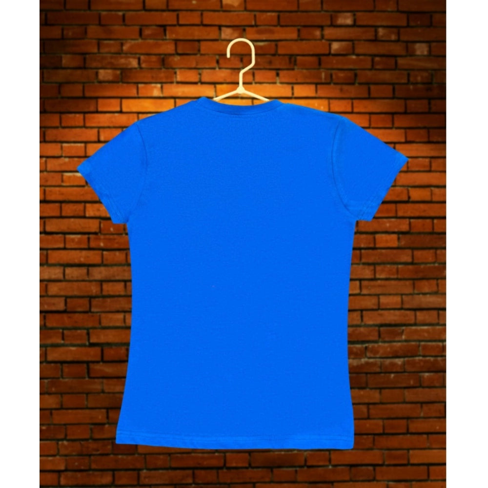 Generic Girl's Casual Short Sleeve Pom Pom Balls Cotton T Shirt (Royal Blue) Secondary image