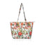 Generic Women's Faux Leather Printed Tote Bag (White Orang)