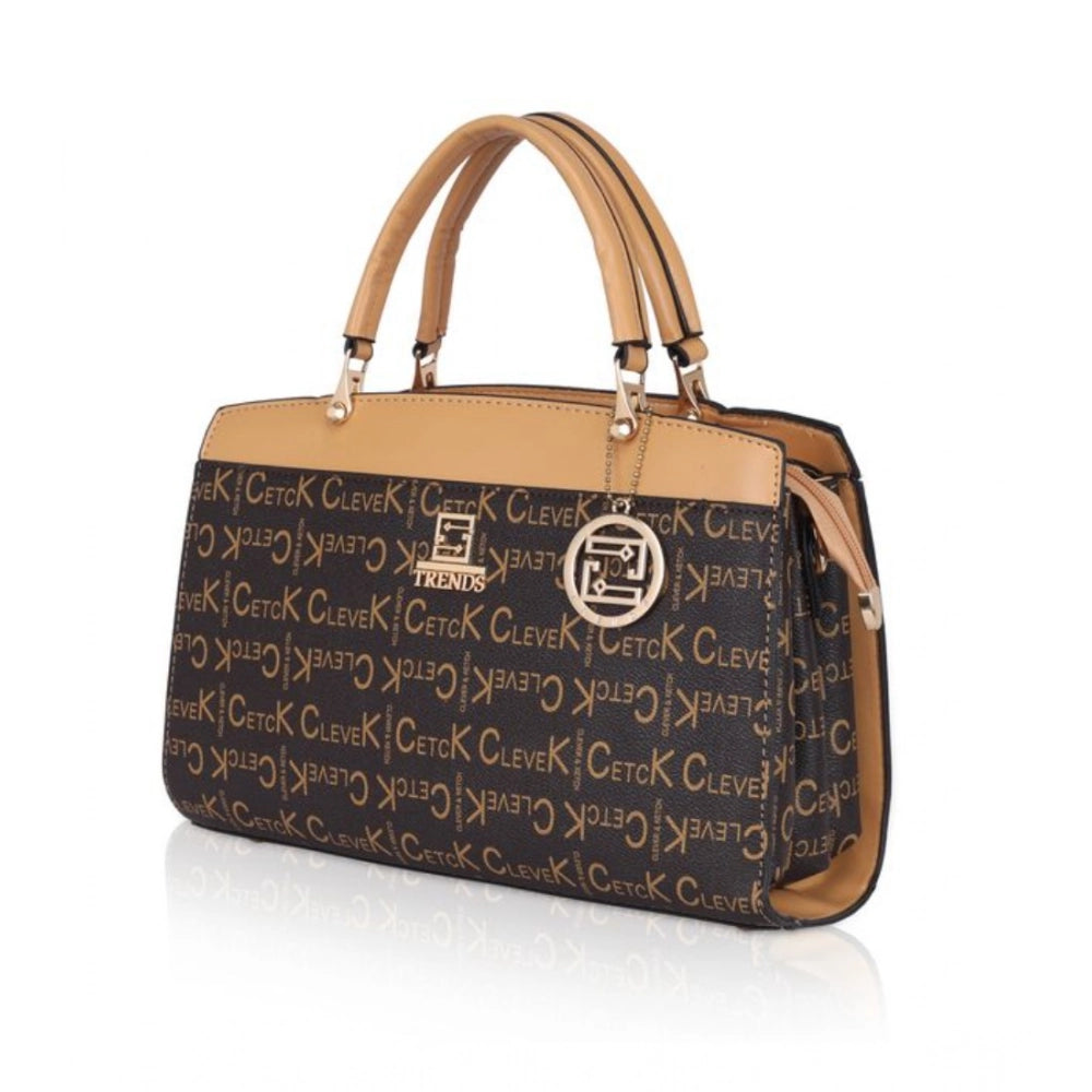 Generic Women's Faux Leather Printed Handbag (Camel) Secondary image