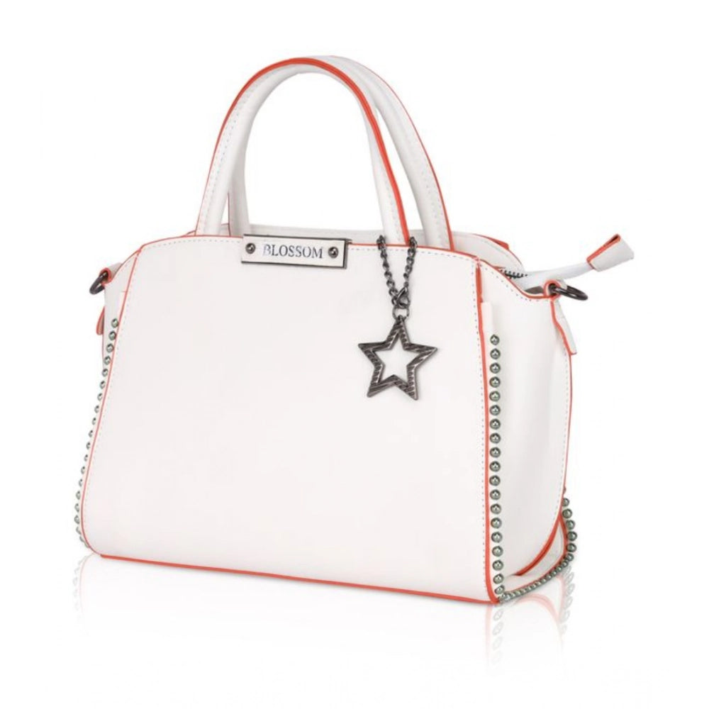 Generic Women's Faux Leather Metal Beads Handbag (White) Secondary image