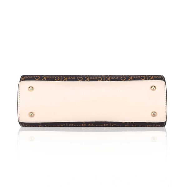Generic Women's Faux Leather Printed Handbag (Beige)