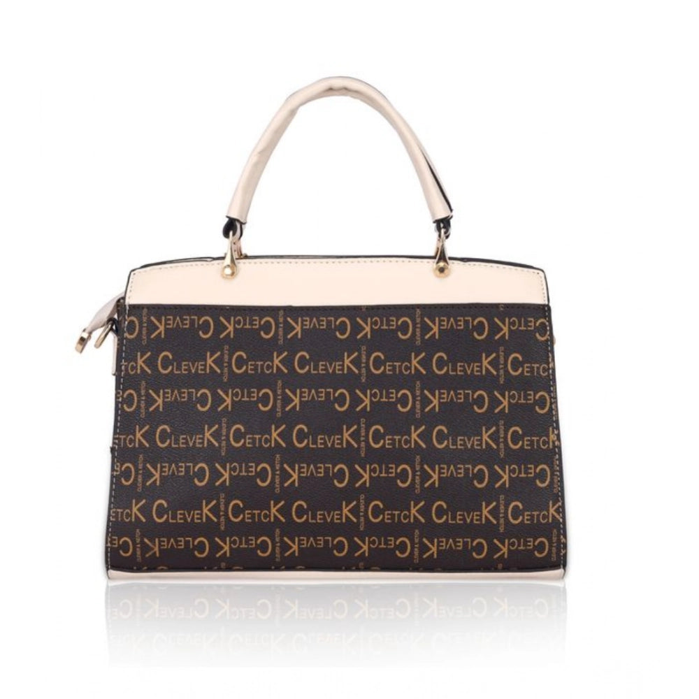 Generic Women's Faux Leather Printed Handbag (Beige) Secondary image