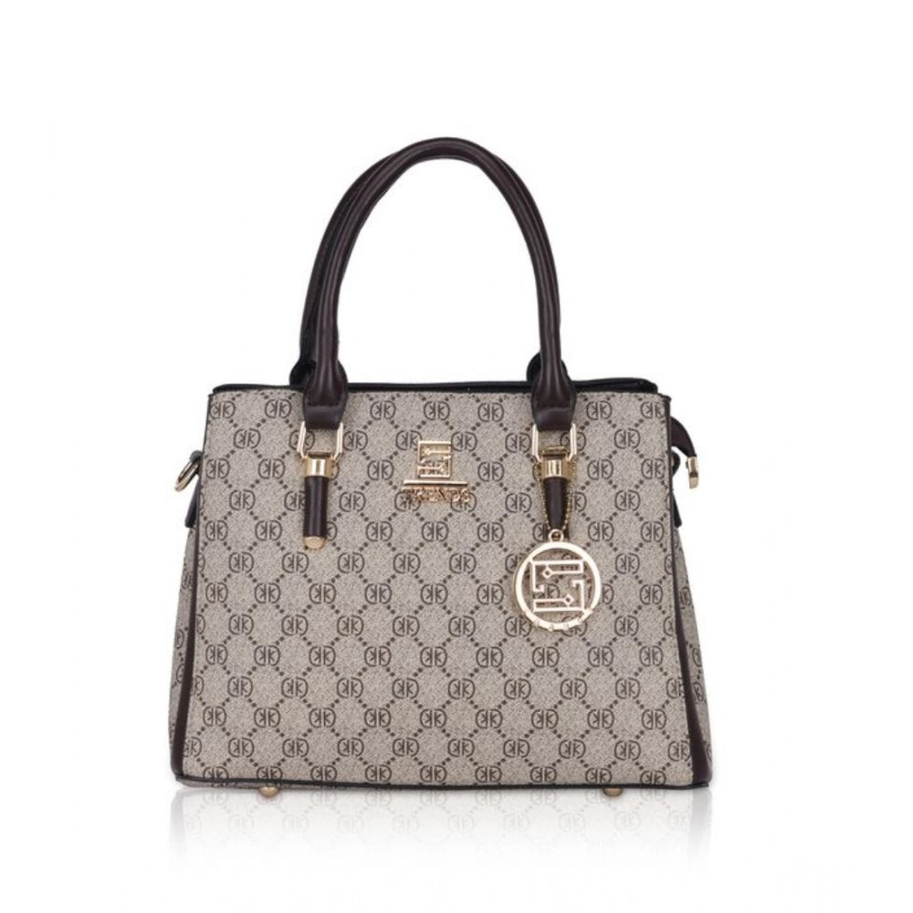 Generic Women's Faux Leather Printed Handbag (Coffee) Main image