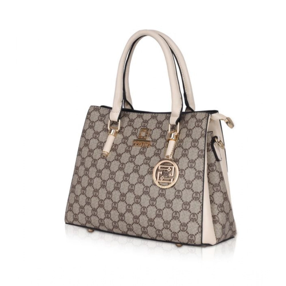 Generic Women's Faux Leather Printed Handbag (Beige) Secondary image