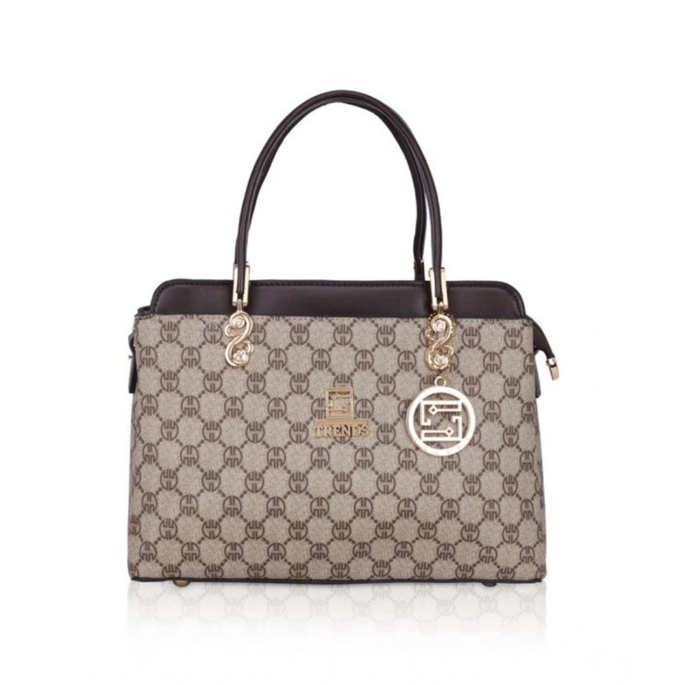 Generic Women's Faux Leather Printed Handbag (Coffee) Main image