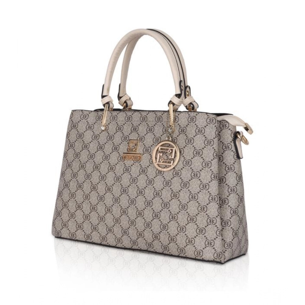Generic Women's Faux Leather Printed Handbag (Beige) Secondary image
