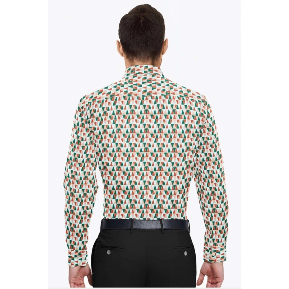 Generic Men's Cotton Blended Printed Full Sleeve Shirt (Multicolor) Secondary image