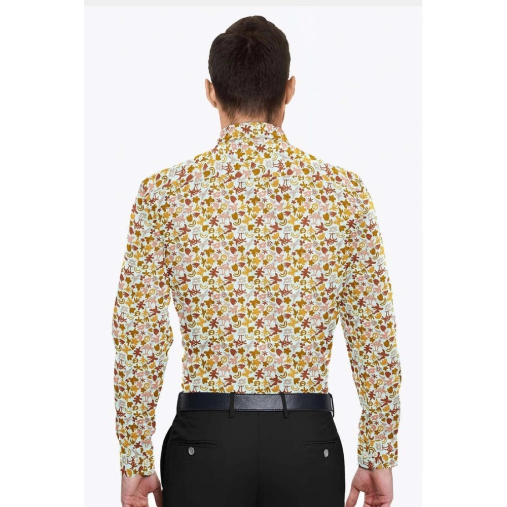 Generic Men's Cotton Blended Printed Full Sleeve Shirt (Multicolor) Secondary image