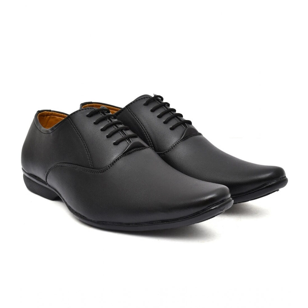 Generic Men's Faux Leather Formal Shoes (Black) Main image