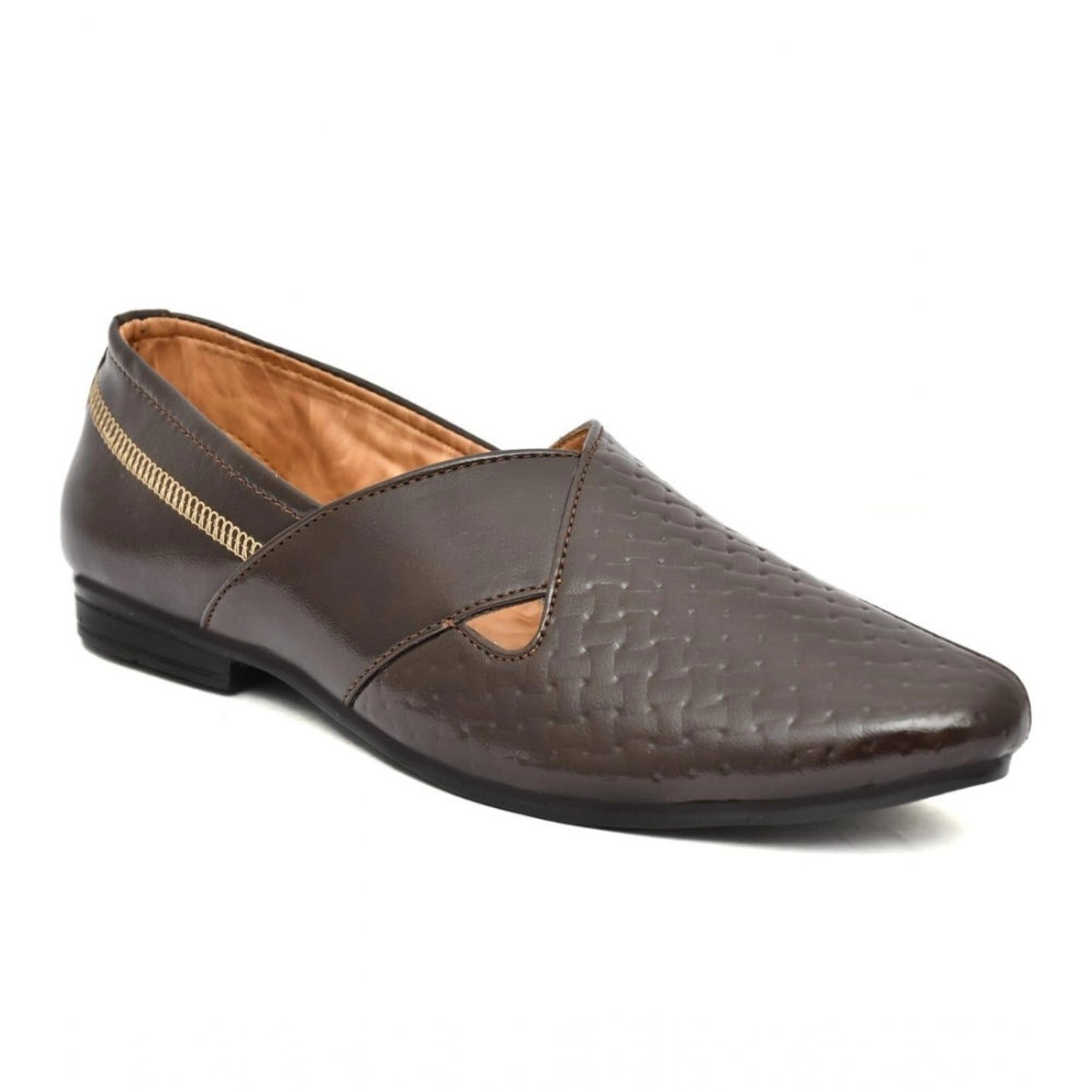 Generic Men's Faux Leather Formal Shoes (Brown) Secondary image