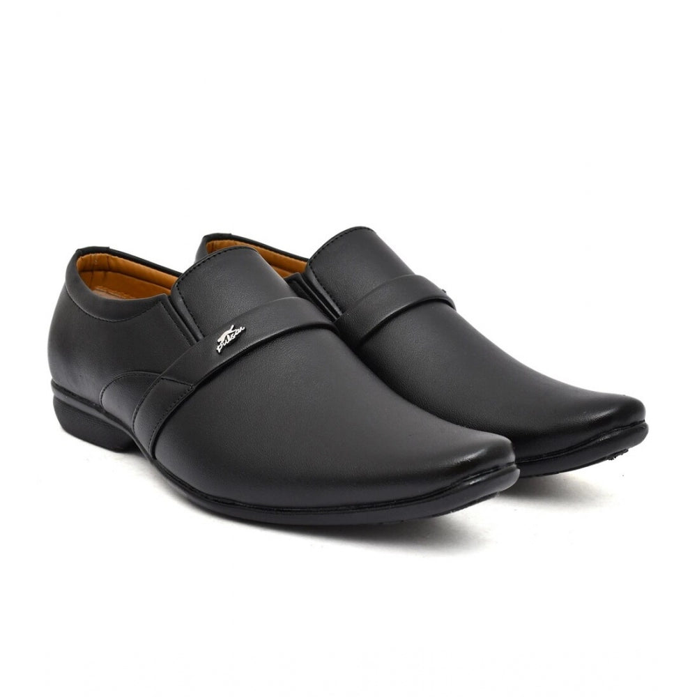 Generic Men's Faux Leather Formal Shoes (Black) Main image