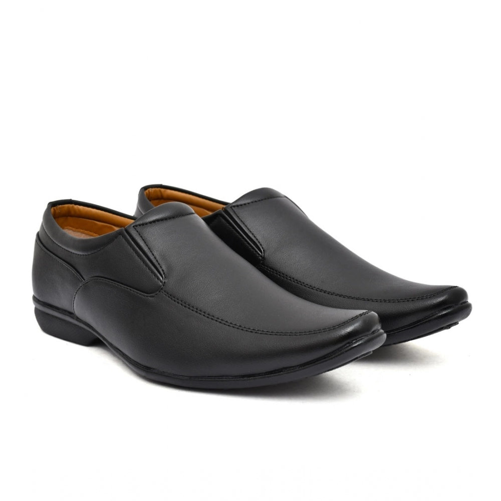 Generic Men's Faux Leather Formal Shoes (Black) Main image