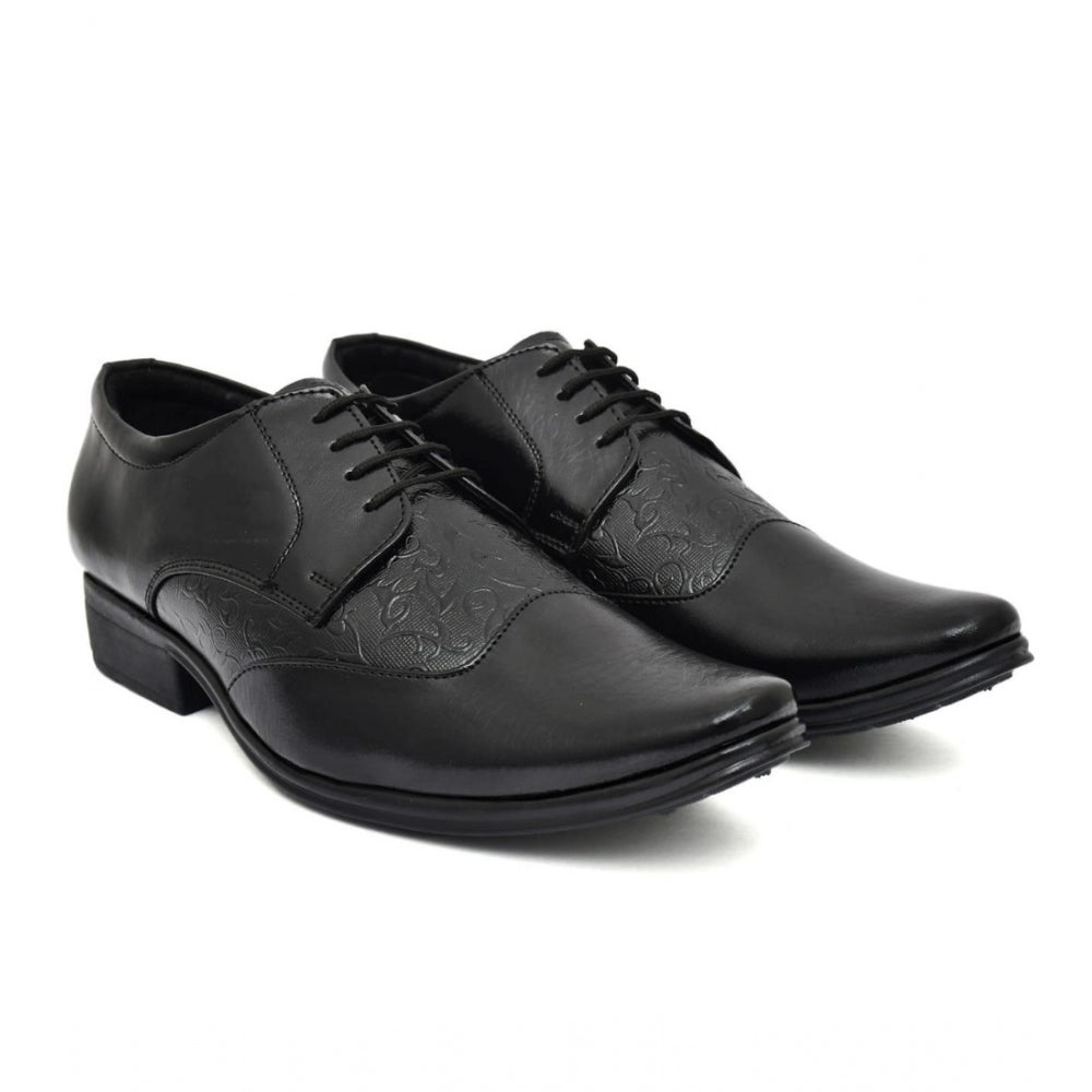 Generic Men's Faux Leather Formal Shoes (Black) Main image