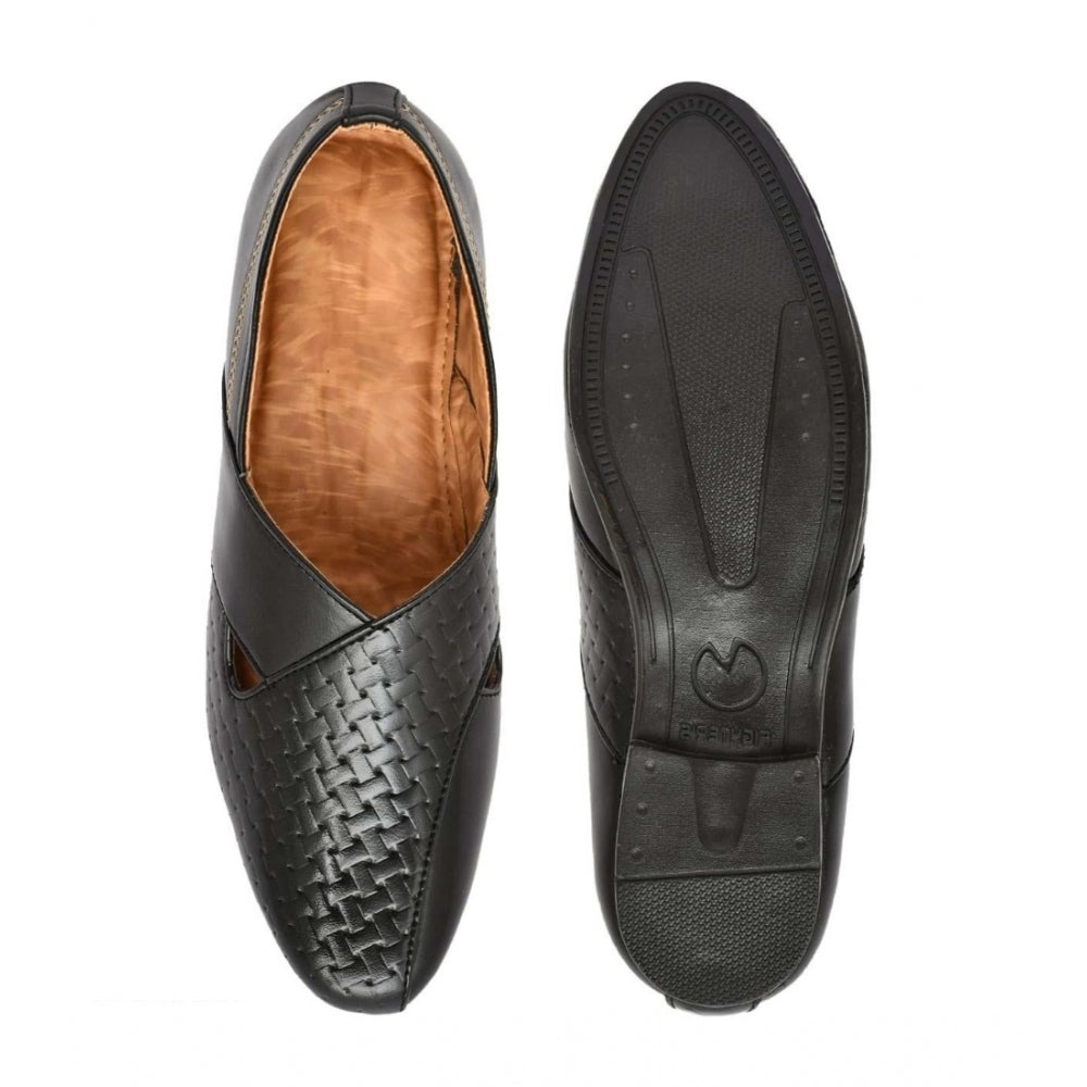 Generic Men's Faux Leather Formal Shoes (Black) Main image