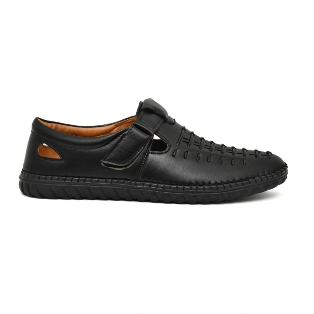 Generic Men's Faux Leather Sandal (Black) Secondary image