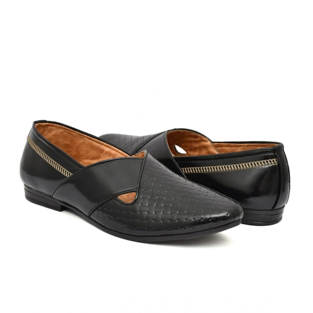 Generic Men's Faux Leather Formal Shoes (Black) Secondary image
