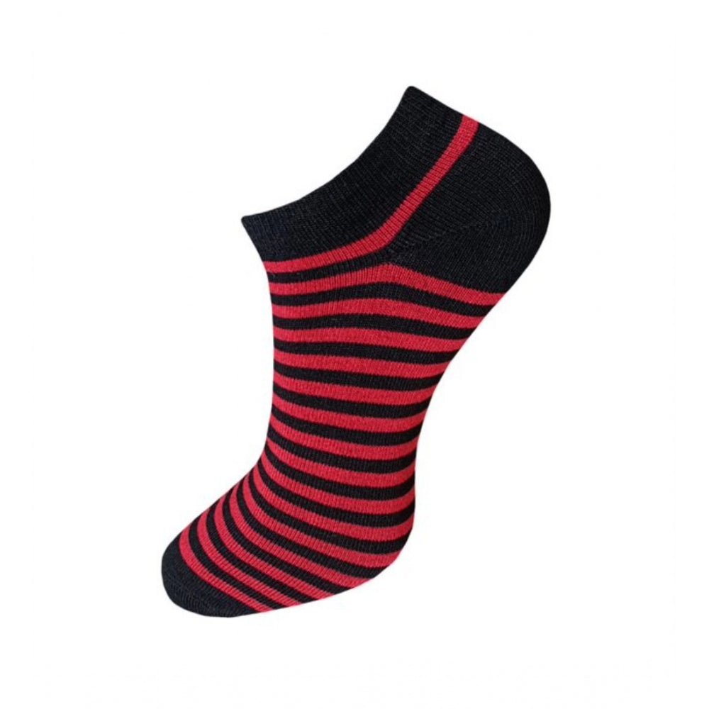 Generic 3_Pair Set Unisex Casual Cotton Striped Ankle Length Socks (Multicolor) Secondary image