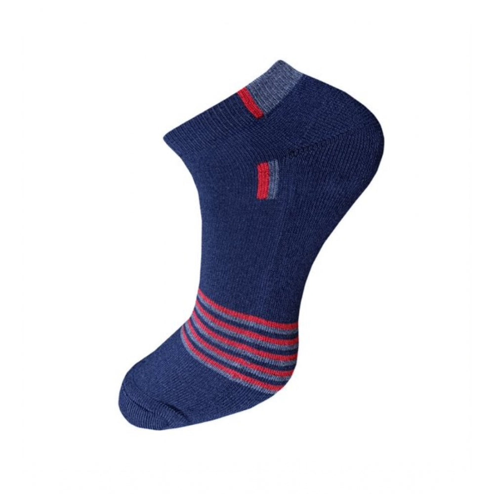Generic 3_Pair Set Unisex Casual Cotton Striped Ankle Length Socks (Multicolor) Secondary image