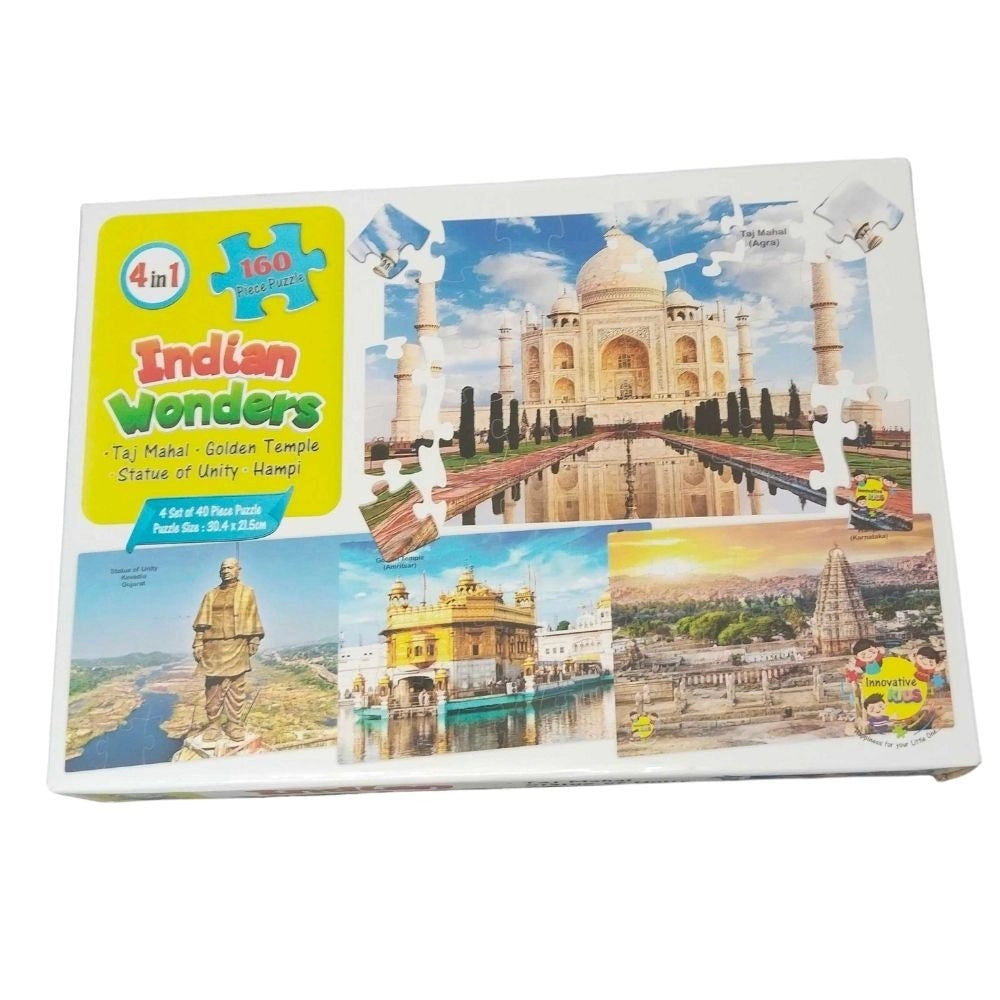 160_Pcs Set Indian Wonders Puzzle  |   Cardboard  |   Educational Toys| 3+ Years Main image