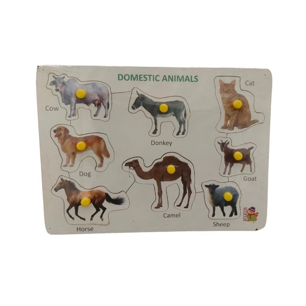 Domestic Animal Wooden Puzzle |   Wooden  |   Educational Toys| 3+ Years Main image