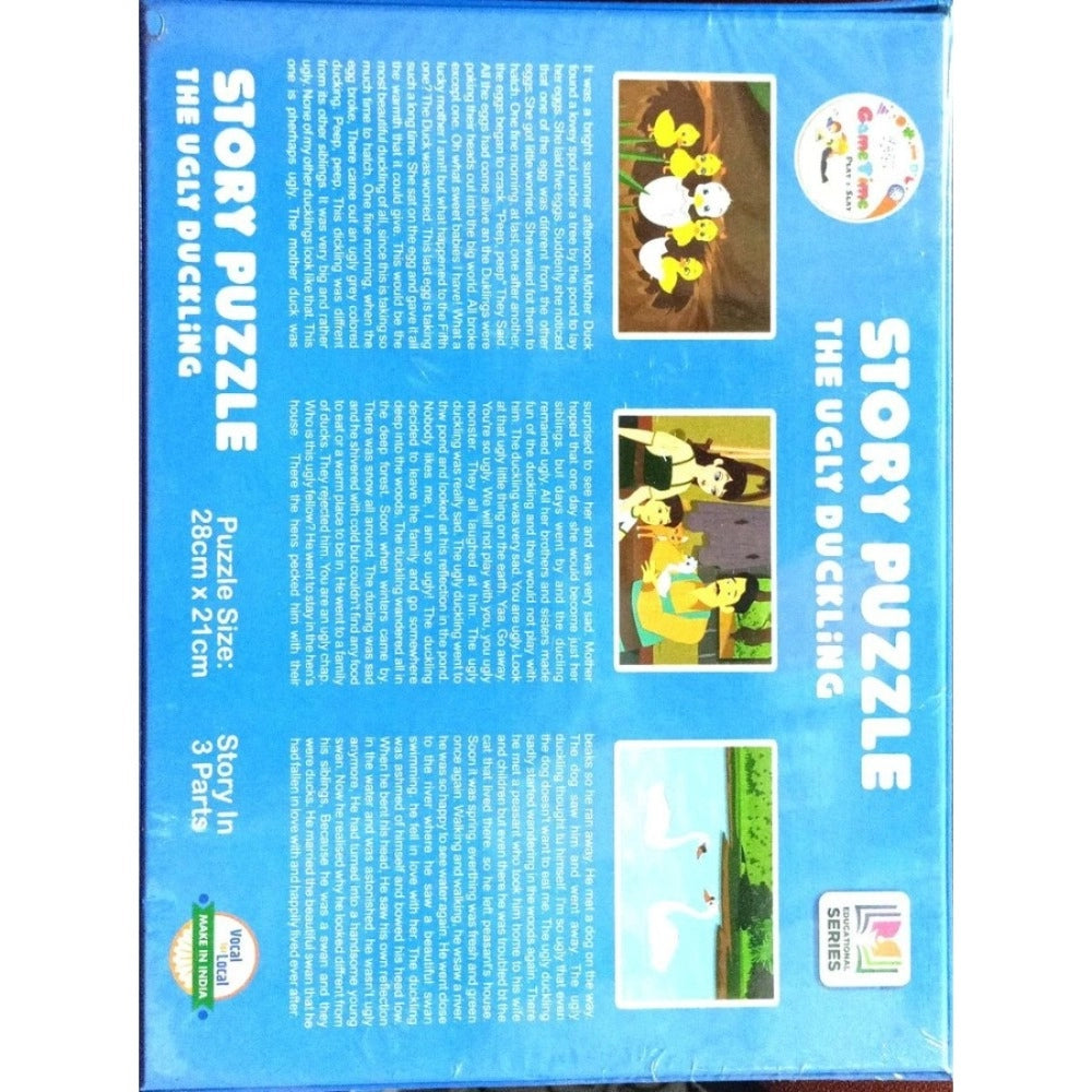 35_Pcs Set Ugly Ducklingg Story Puzzle | Cardboard | Educational Toys | 5+ Years Secondary image