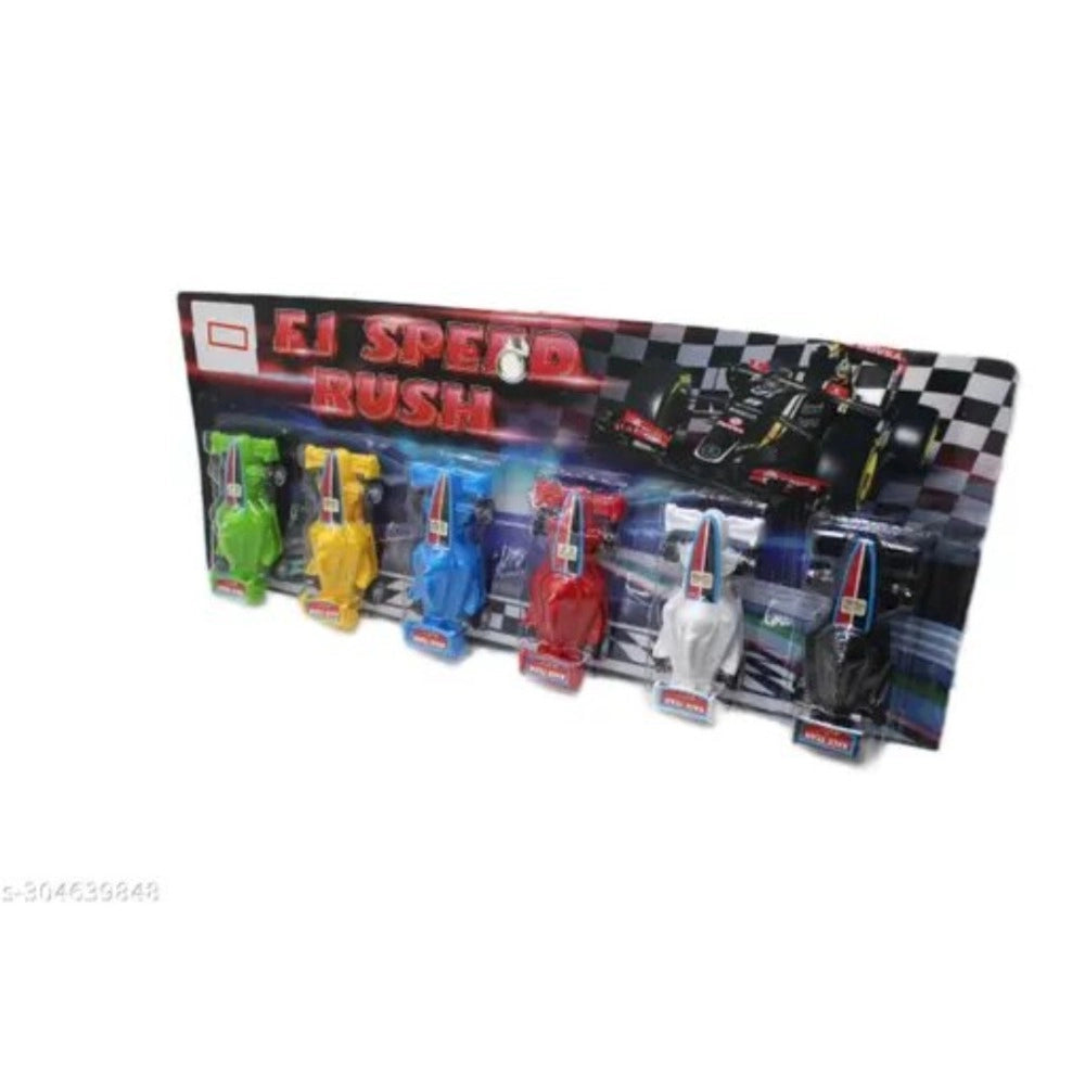 6_Pcs Set Colorful Mini Pull Back car Set | Plastic | Toys | 3+ Years Secondary image