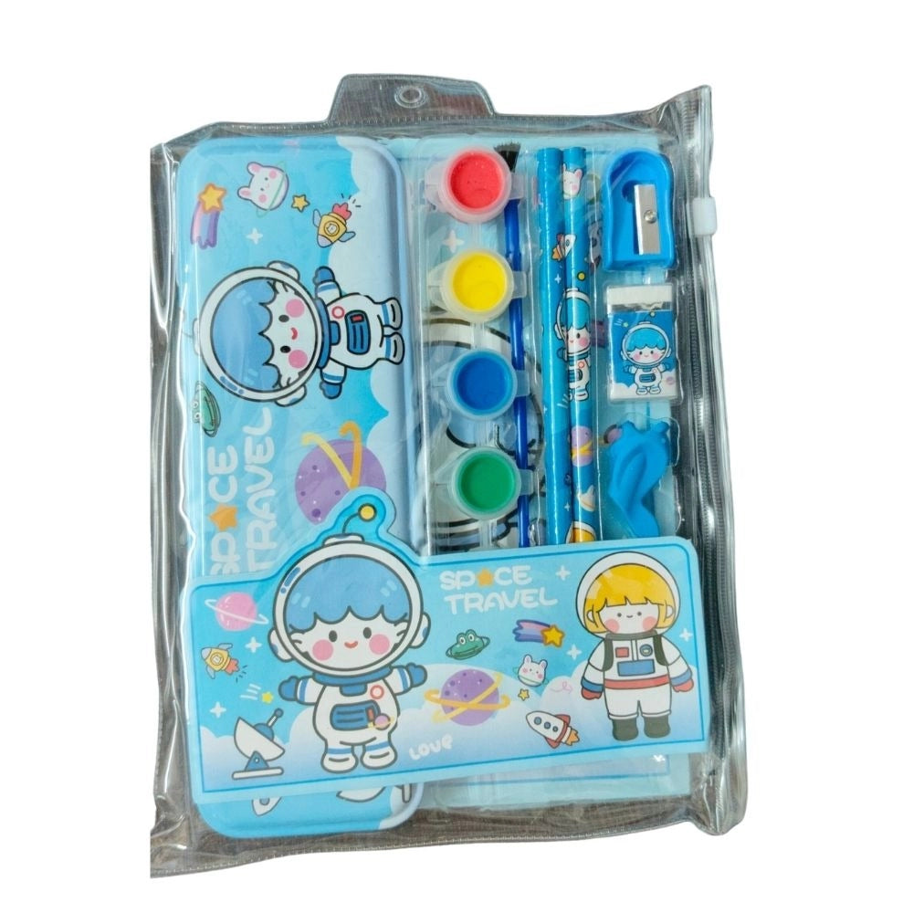 Space Travel Theme Pencil Metal Box Set |   Plastic  |   Stationery | 3+ Years Main image