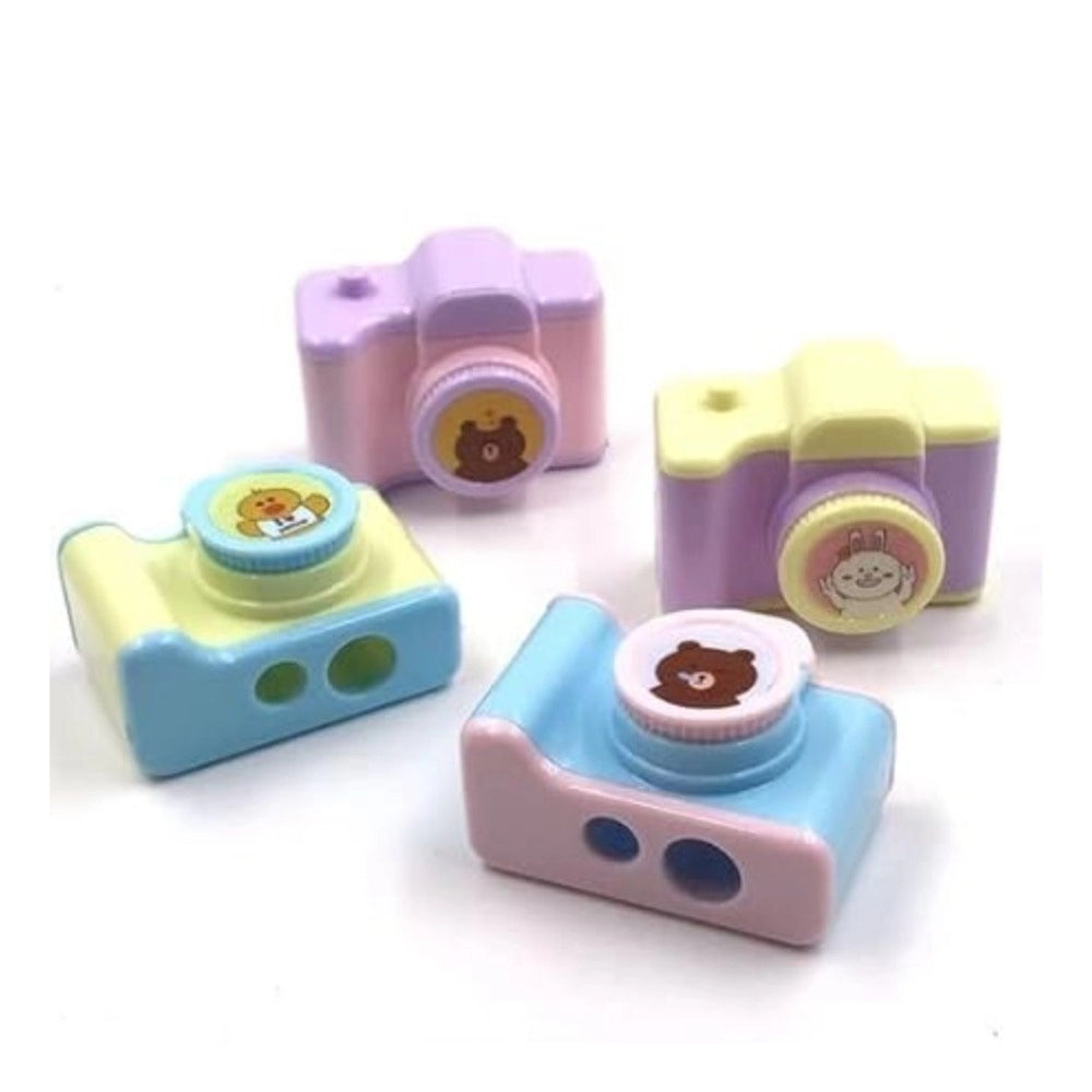 Pack Of_3 Camera Model Sharpener | Plastic | Stationery | 3+ Years Secondary image