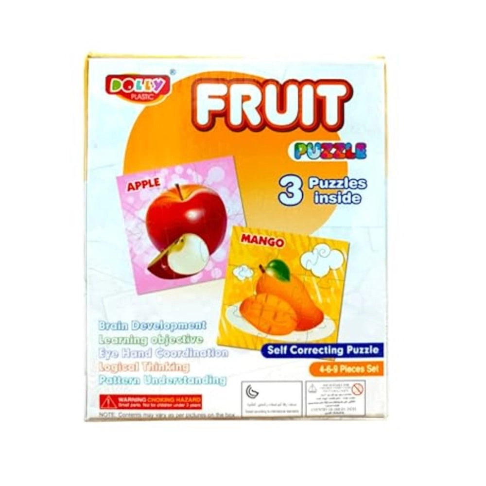 3_Pcs Set Fruit Puzzle | Cardboard | Educational Toys | 3+ Years Secondary image