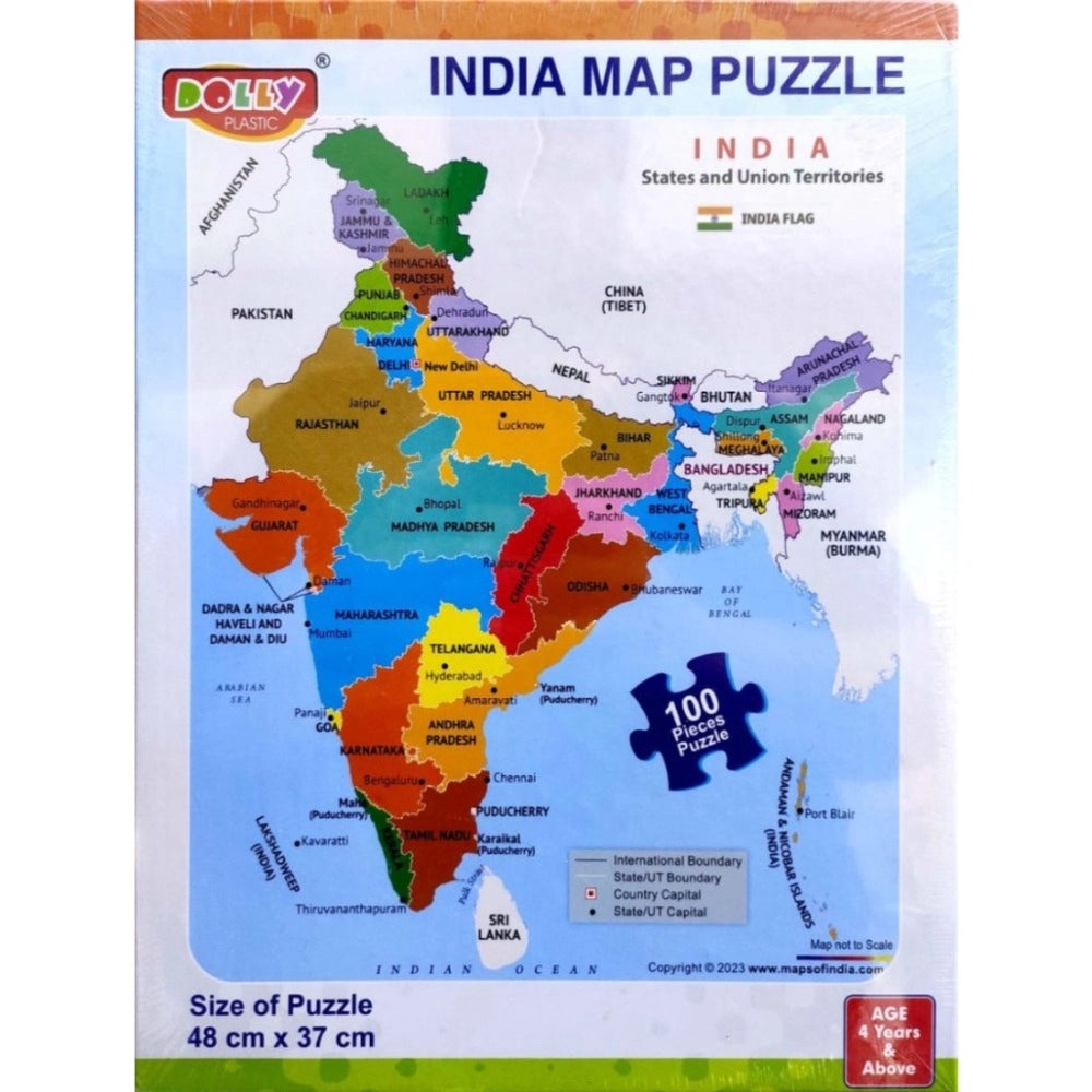 India Map Puzzle | Cardboard | Educational Toys | 3+ Years Main image