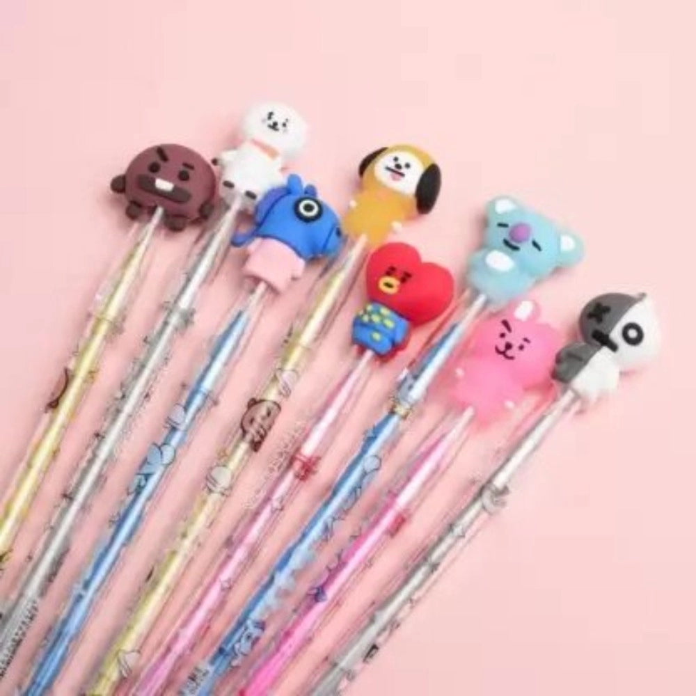 Pack Of_5 Bts Army Pencil Set | Rubber | Stationery | 3+ Years Main image